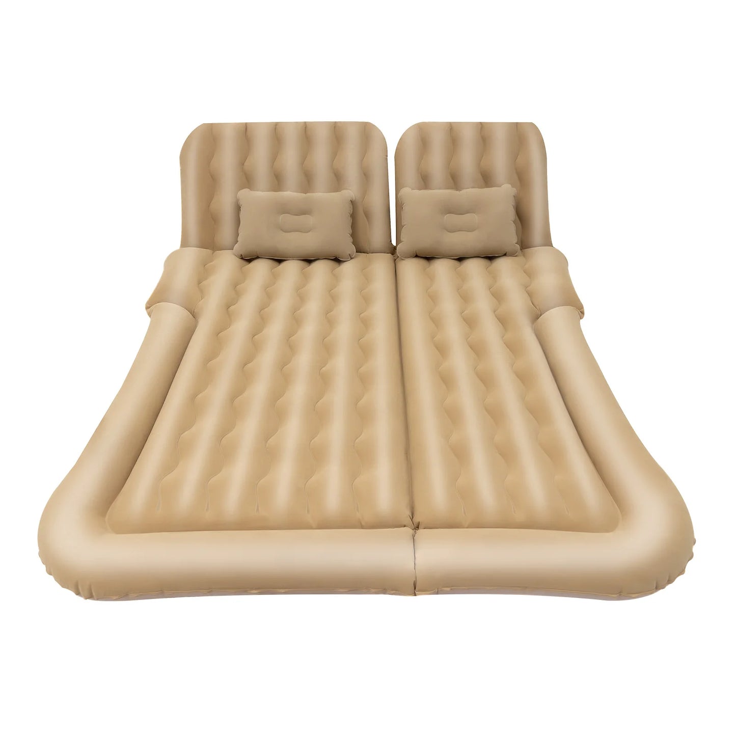 Universal Foldable Inflatable Bed Portable Inflatable Mattress Set Car Back Seat Sleeping Flocking Air Bed Cushion w/Pump+Pillow