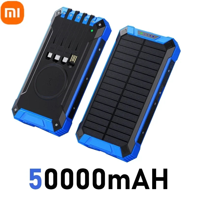 XIAOMI Solar Wireless Power Bank 200000mAh Large Capacity Fast Charging External Battery Outdoor Survival Emergency Equipment
