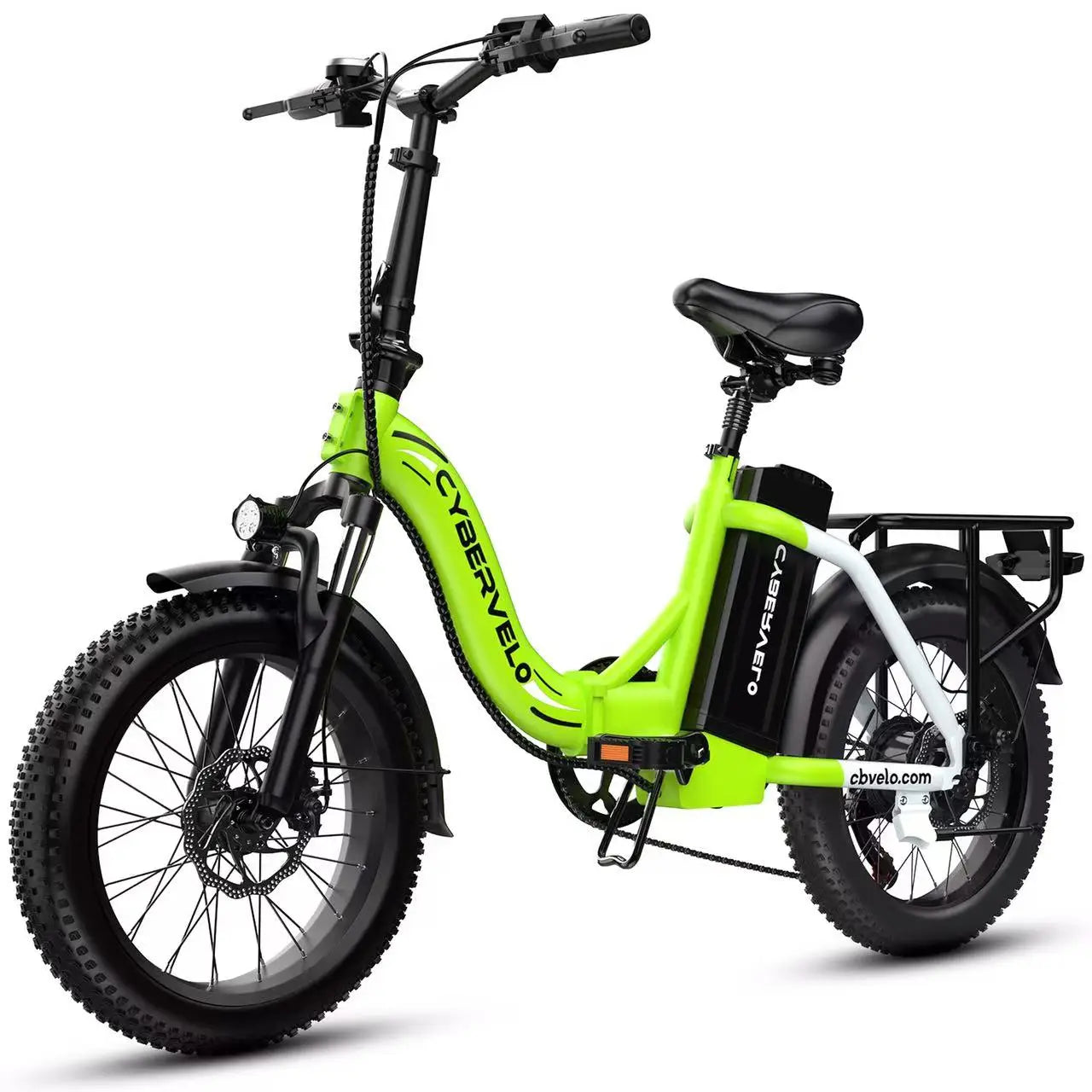 Cybervelo 1000W Folding Electric Bike, 48V 20.8AH Removable Battery for Adults,30+MPH 80 Miles Max Range, 20" Fat Tire Mars700