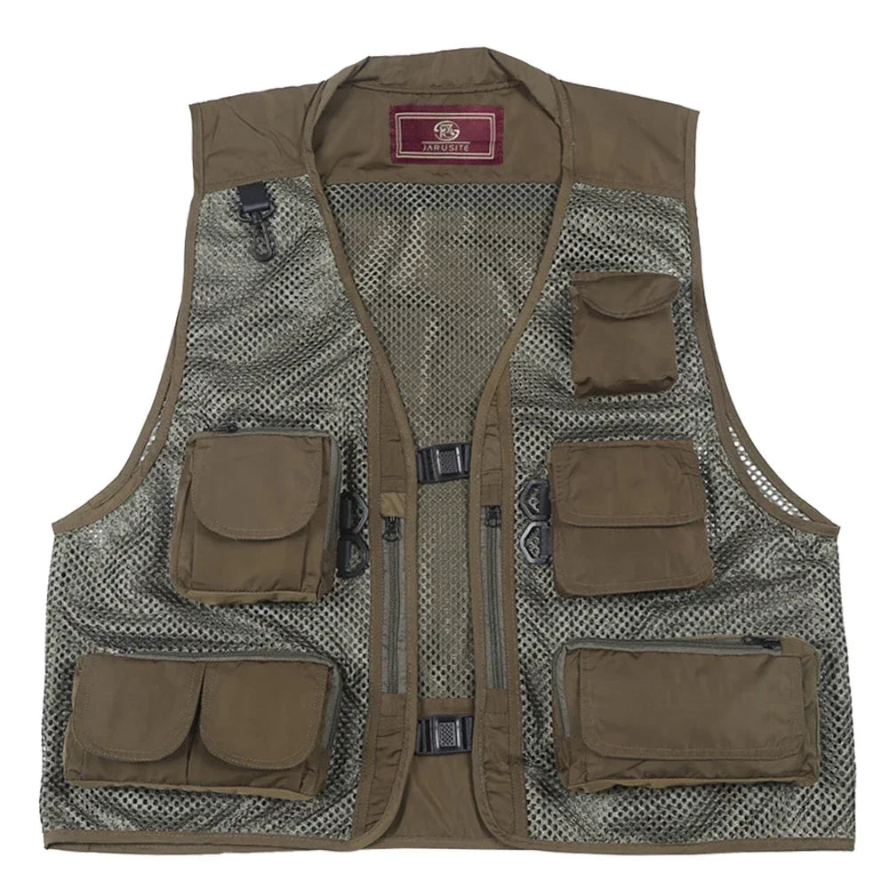 Fishing Photography Vest Summer Multi Pockets Mesh Jackets Waterproof Quick Dry Waistcoat Detachable Outdoor Life Jacket 낚시조끼
