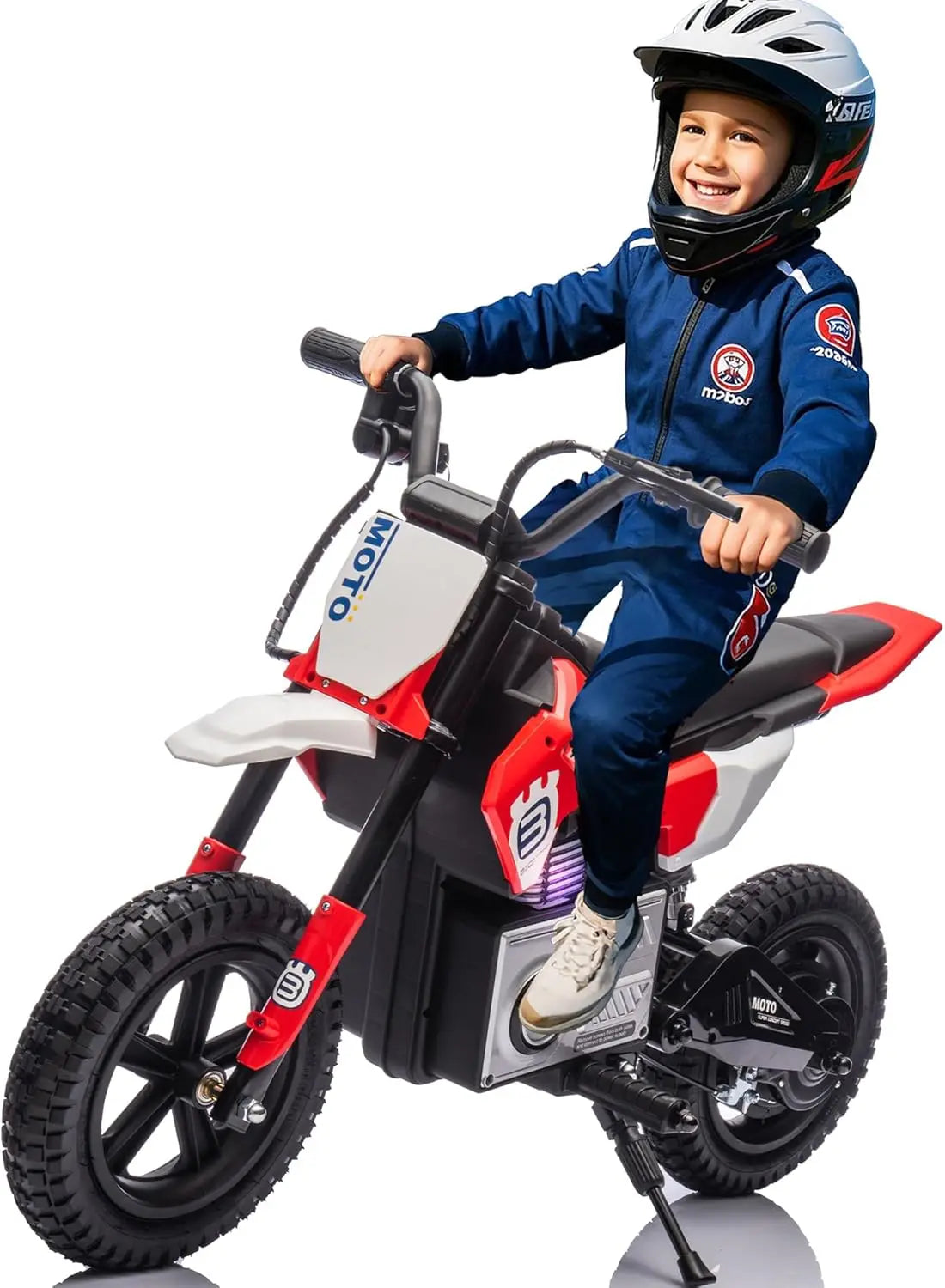 Electric Motorcycle for Kids Ages 5-15, 24V 200W Higher Speed Electric Dirt Bike, Kids Ride On Motorcycle with Rear Wheel Shock