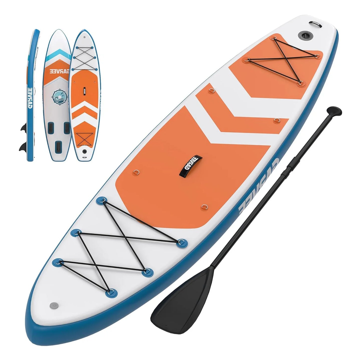 Inflatable Paddle Board, 10.6ft Inflatable Stand Up Paddle Board with Non-Slip EVA Deck, SUP Board with Complete Accessories