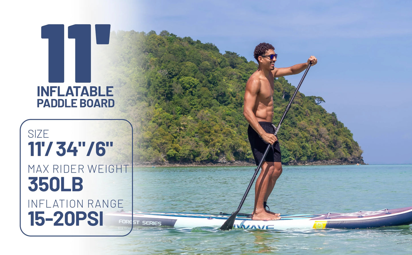 HIWAVE Waterproof Inflatable Paddle Sup Board Adult Standing Style Aquatic Fishing With Accessories SUB MYBOAT