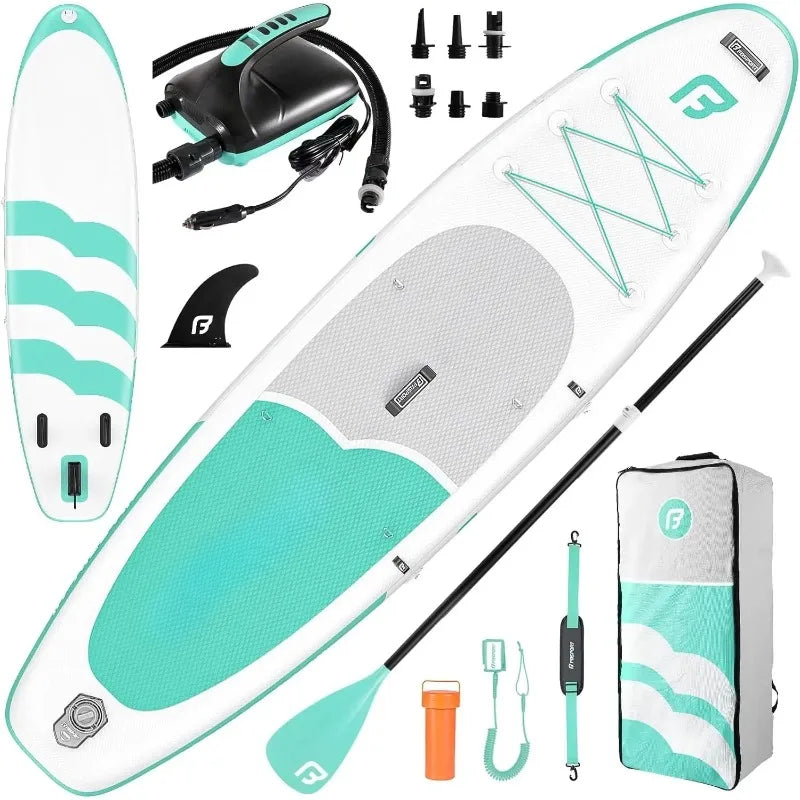 HOT SELLIG QUALITY 11FT Premium Inflatable Stand Up Paddle Board With Electric Pump, Yoga Board With SUP Accessories & Carry Bag