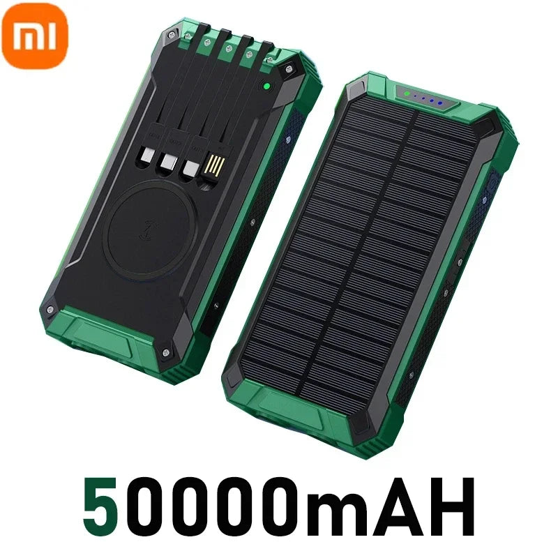 XIAOMI Solar Wireless Power Bank 200000mAh Large Capacity Fast Charging External Battery Outdoor Survival Emergency Equipment