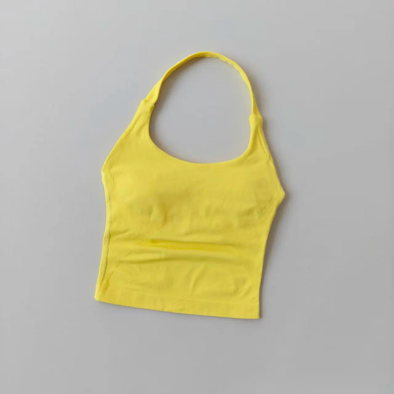 Neck Halter Shockproof Sport Longline Strappy Top Halterneck Vest Medium Support Yoga Gym Workout Seamless  Fitness Sport Bra