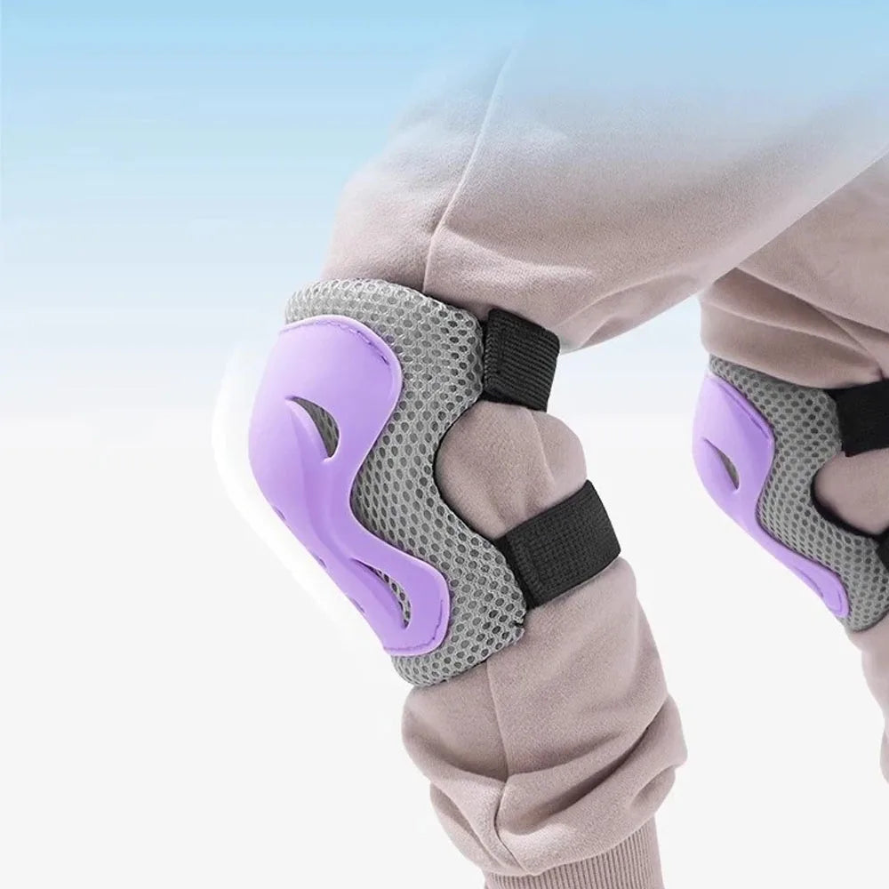 7Pcs/Set Kids Ages 3-10 with Wrist Guard and Knee Pads Elbow Pads Adjustable Protective Gear for Toddler Skating Cycling Scooter