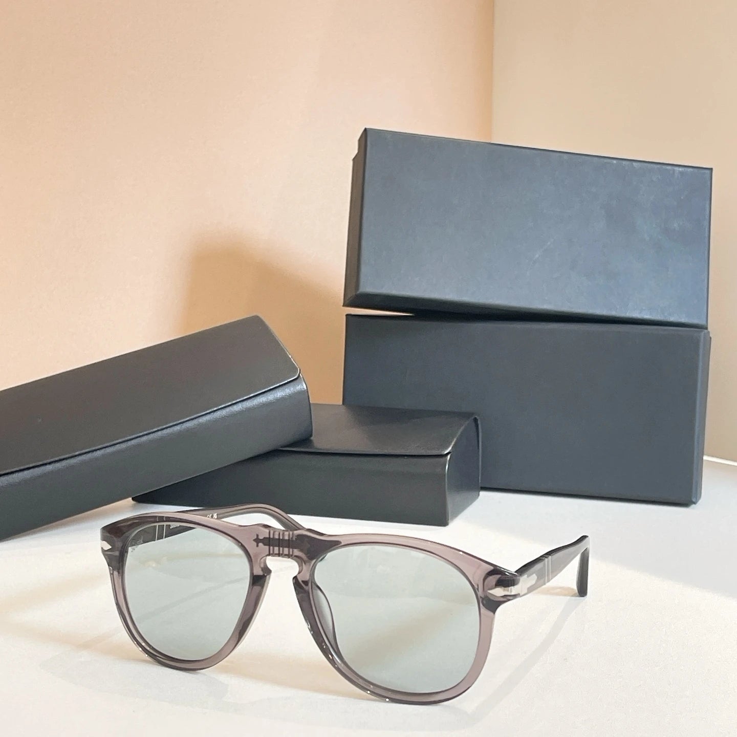 Luxury Vintage Punk Fashion Trend Sunglasses 649-S Oversize Design Glass Lens Solid Thick Acetate Oval Style Unisex Top Quality