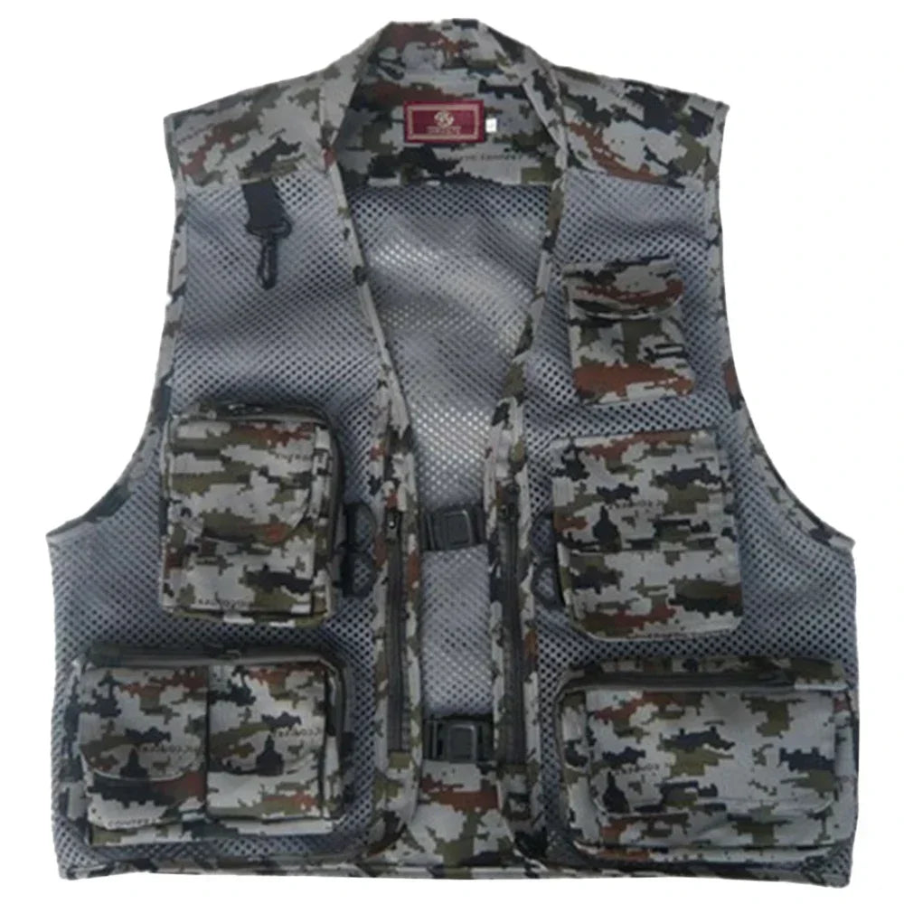 Fishing Photography Vest Summer Multi Pockets Mesh Jackets Waterproof Quick Dry Waistcoat Detachable Outdoor Life Jacket 낚시조끼