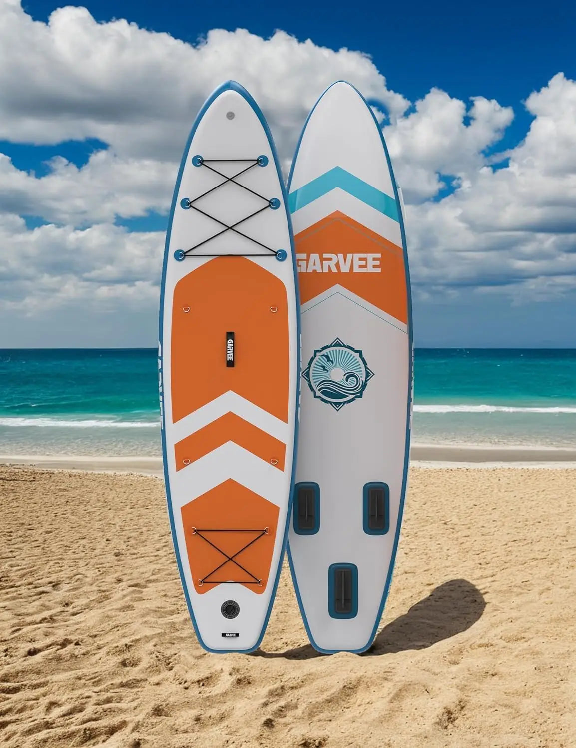 Inflatable Paddle Board, 10.6ft Inflatable Stand Up Paddle Board with Non-Slip EVA Deck, SUP Board with Complete Accessories