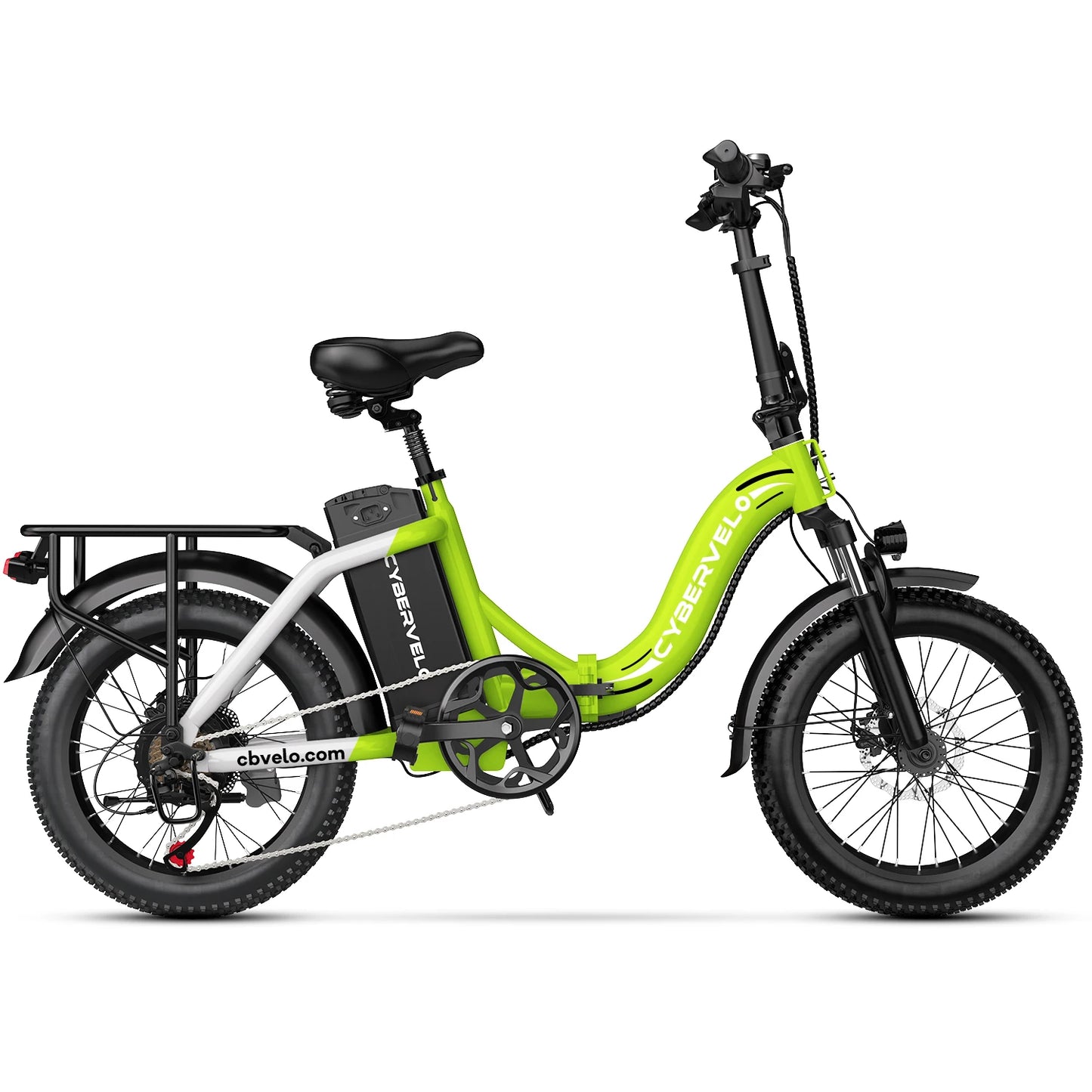 Cybervelo 1000W Folding Electric Bike, 48V 20.8AH Removable Battery for Adults,30+MPH 80 Miles Max Range, 20" Fat Tire Mars700