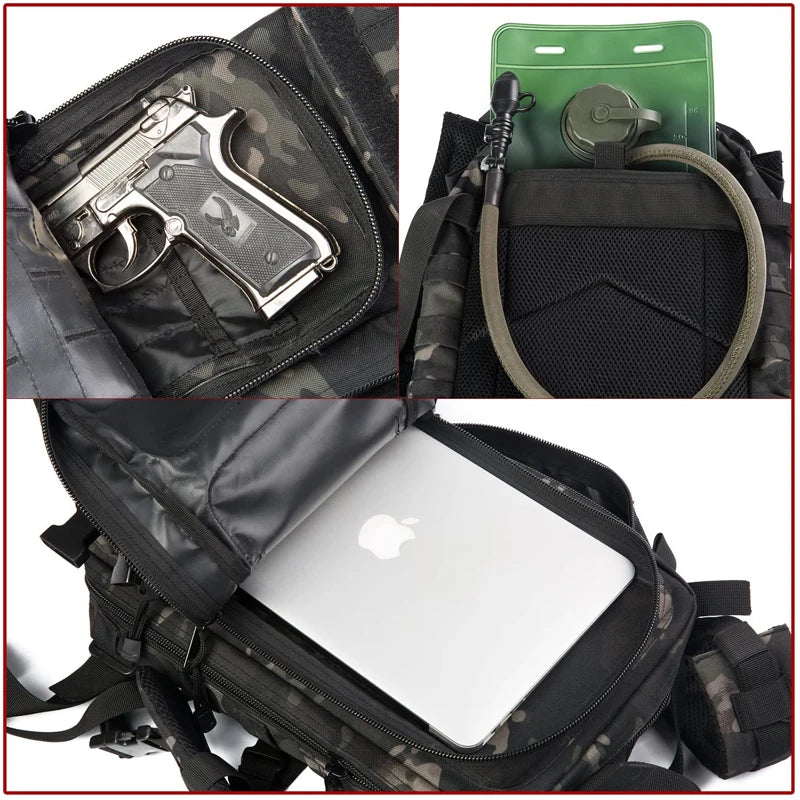 30L Tactical Backpack Military Daypack for Men Molle Assault Pack Bug Out Bag for Hiking Camping Travel Army Hunting Rucksack