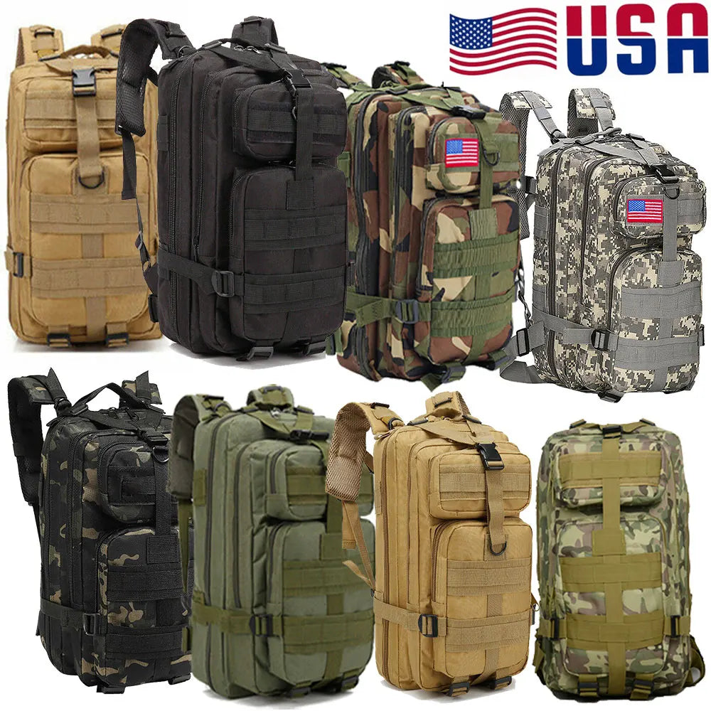 30L Tactical Backpack Assault Backpack Molle 3P Camping Hunting Backpacks Camo 3 Day Rucksack Men Hiking Outdoor Travel Backpack