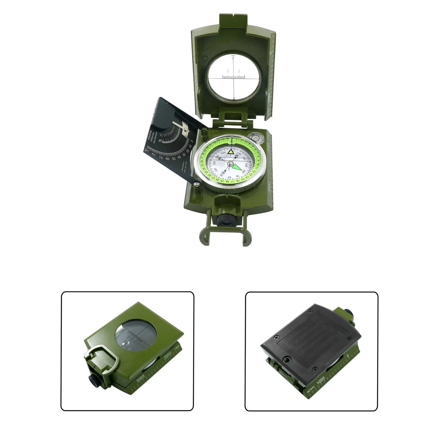 Multifunctional Military Aiming Navigation Compass Outdoor Equipment Exploration Treasure Hunting Camping Hiking Survival Tools