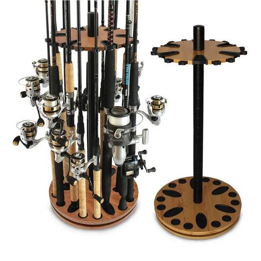 Creek Creations Fishing Rod Holder 360 Spinning Rack for Garage Organization and Storage, Pole Holder for Reels, Gear, Accessori