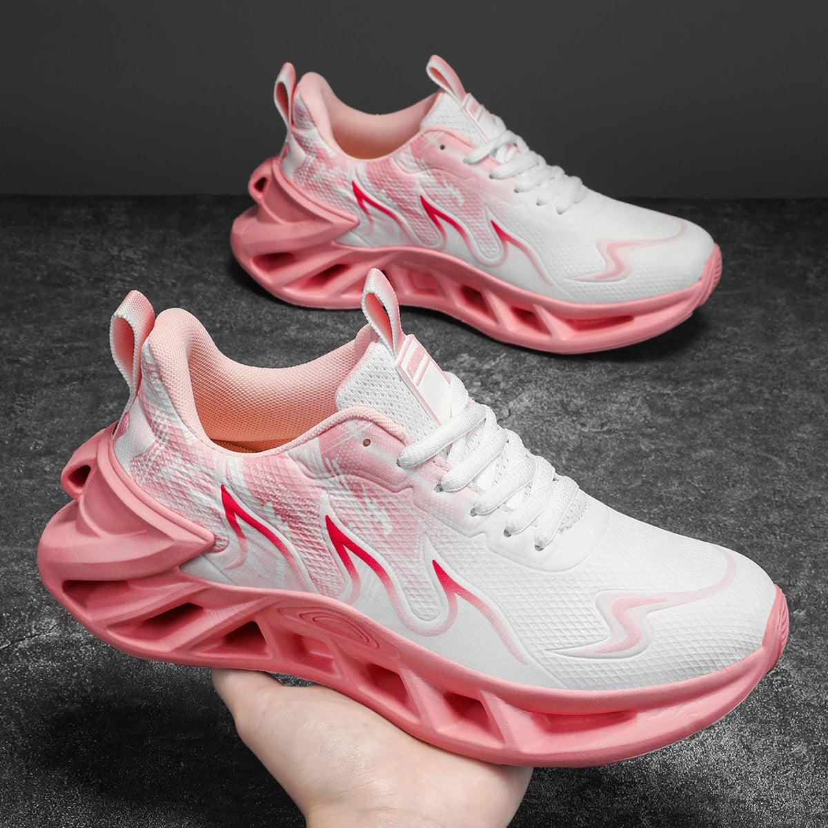 Four-season women's road running shoes, shock-absorbing sports control casual sports shoes, outdoor anti-slip cross-country shoe