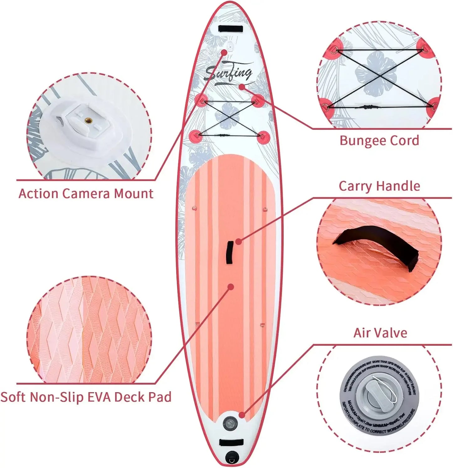 Inflatable Stand Up Paddle Board with Kayak Seat, Non-Slip Deck SUP Paddle Board with Premium KayakPortable Standing Boat for