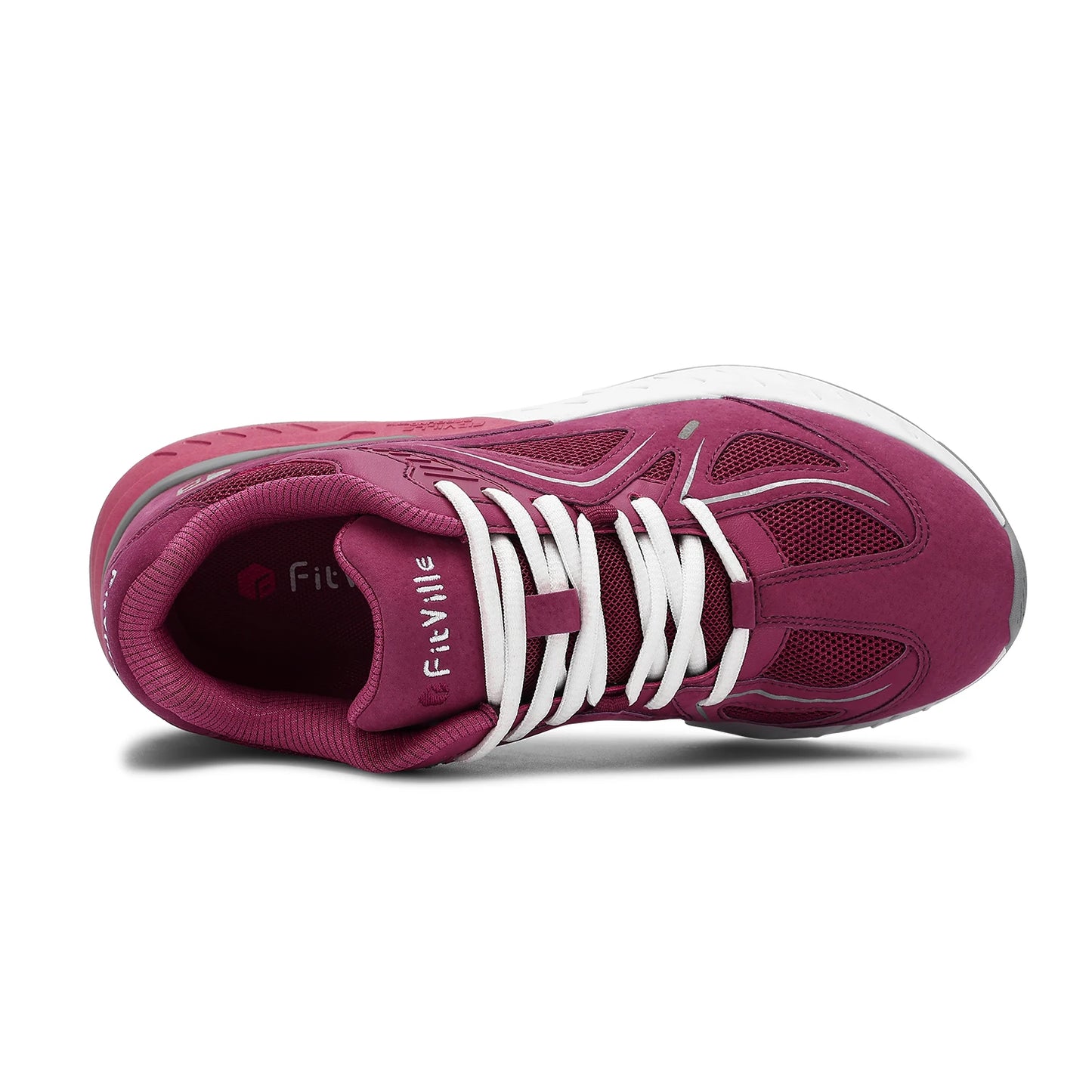 FitVille Women's Walking Shoes Wide Width Sneakers for Flat Foot Plantar Fasciitis Heel Pain Relief Lightweight Anti-slip Shoes