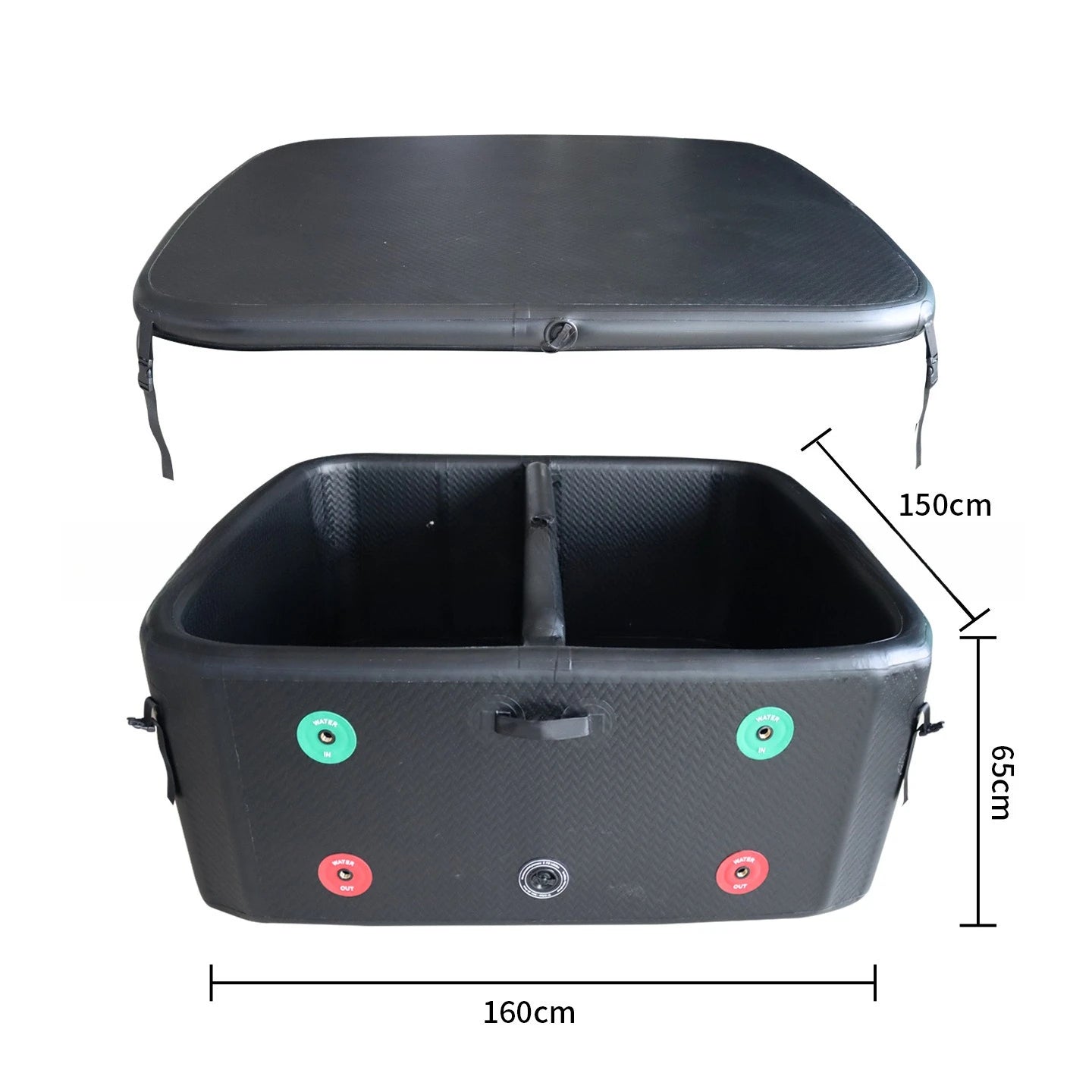 Portable Ice Bath and Fitness Tub with Inflatable Brushed Design for Athlete Training and Cooling Recovery Use