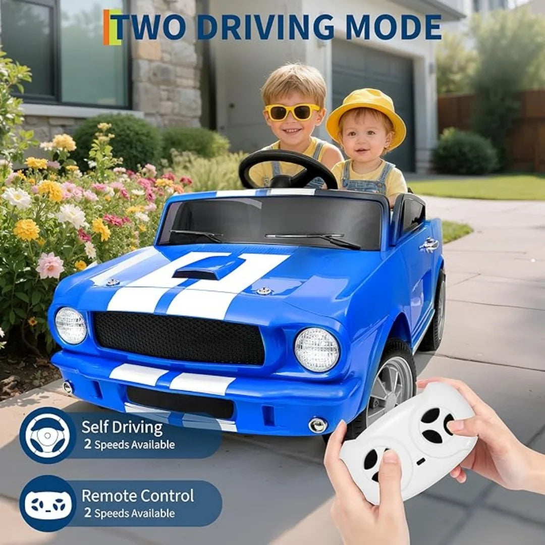 24V 7AH 2 Seater Ride on Licensed Shelby GT350, Ride on Cars with Remote Control, Ford Mustang Shelby Electric Vehicle