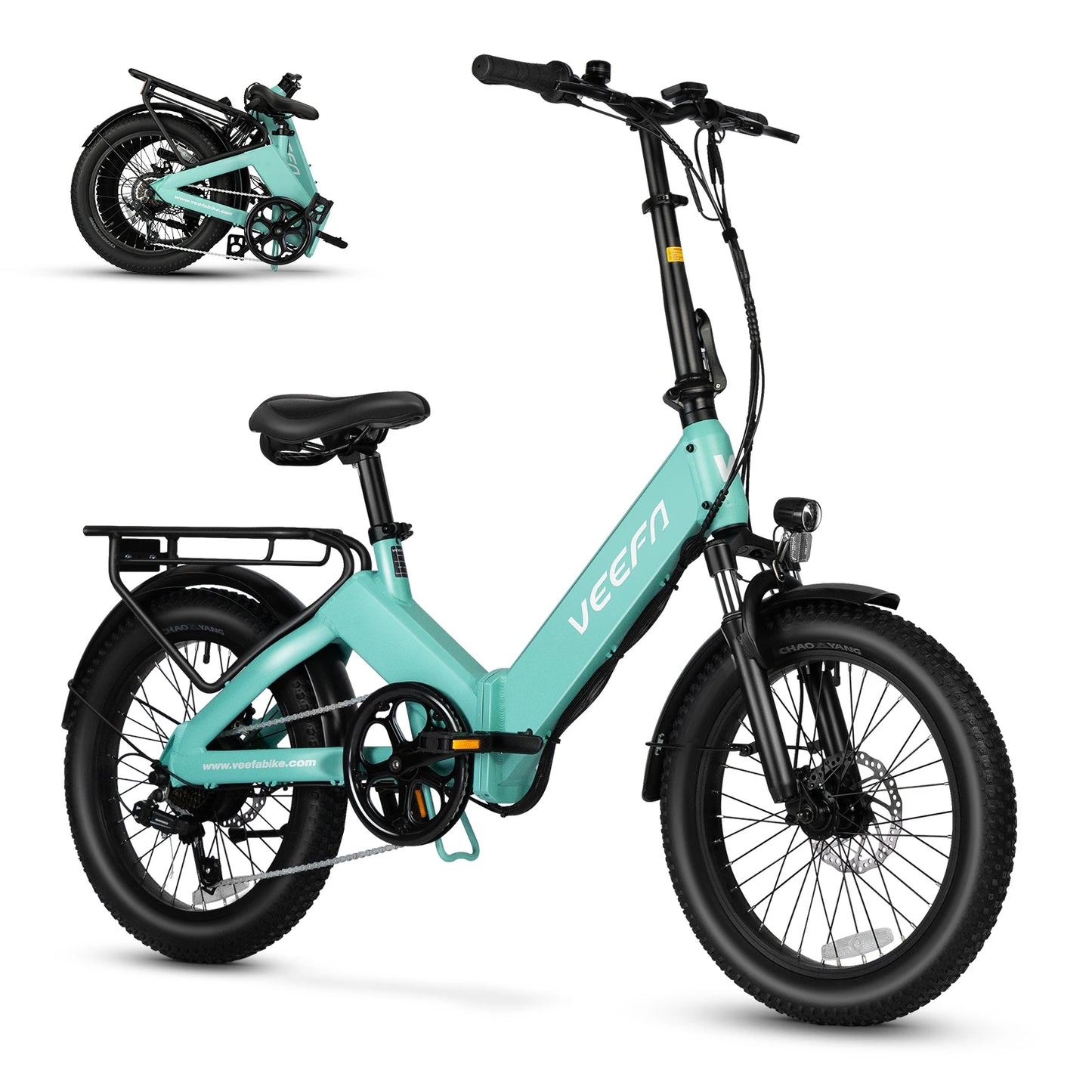 VEEFA F1 Electric Bike for Adults Peak 750W Motor E Bike 48V Removable Battery, Folding Ebike 20MPH 60+ Miles Range E-bike