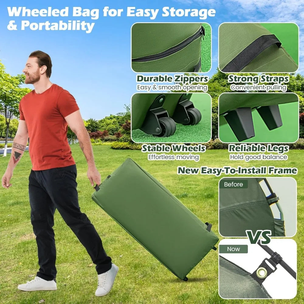 Gigatent 4-Person Camping Tent: Roomy, Lightweight, Durable for Outdoor Adventures - Weatherproof and Flame-Resistant Hiking She