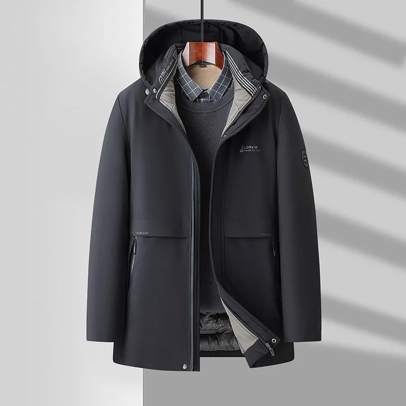 Top Grade Thick Fashion Casual Designer Outerwear Hooded Winter Warm Parka Coat Mens Newest Jacket Windbreaker Mens Clothes