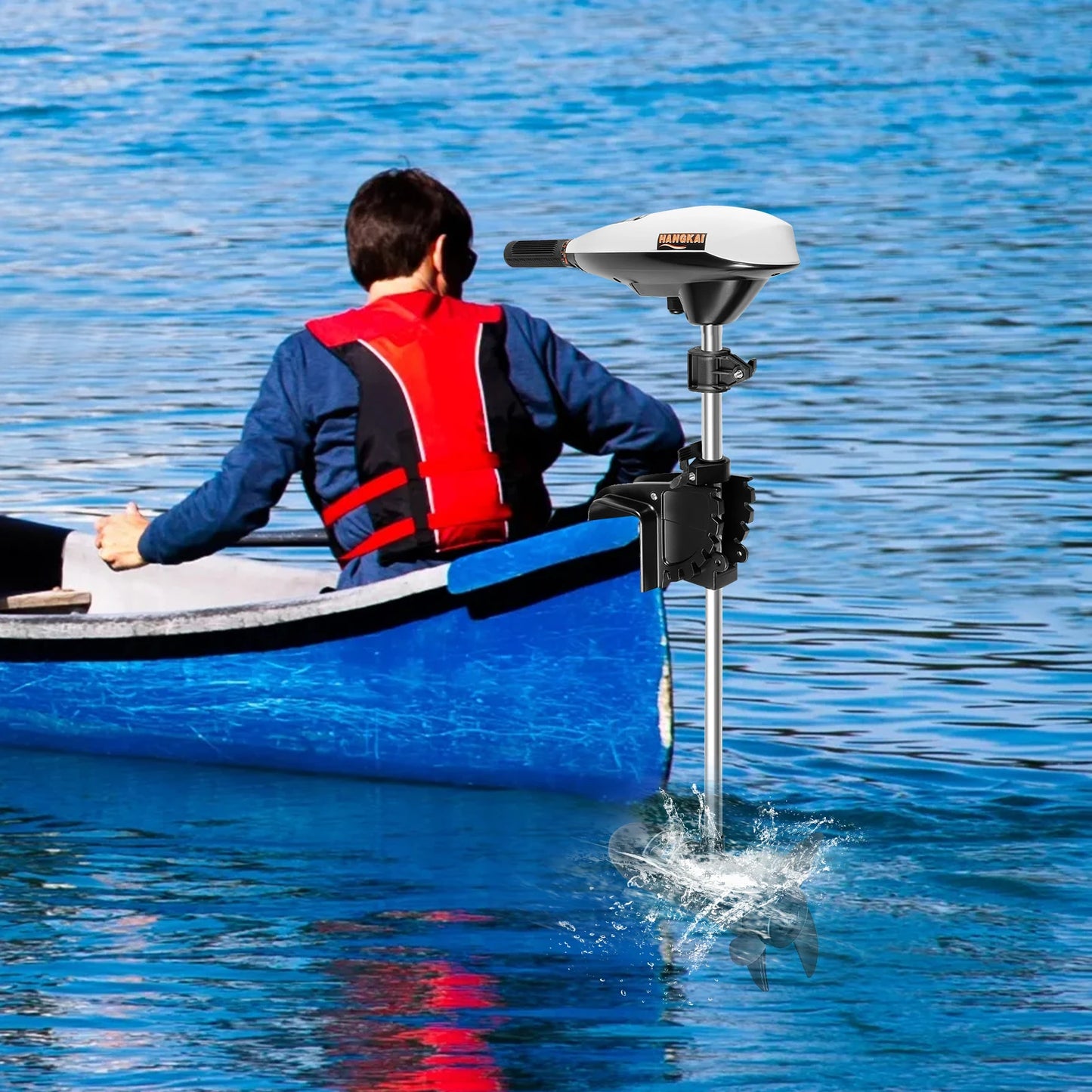 Electric Outboard Motor Trolling Motor  Adjustable Electric Outboard Engine  5 Forward Gears and 2 Reverse Gears 660W 12V