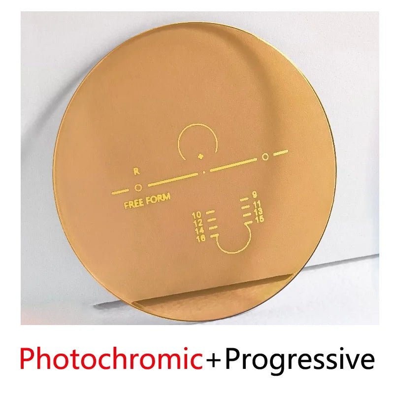 Color Progressive Photochromic Anti Blue Ray Multi Focus Prescription Lens Sunglasses Optical Diopter Lenses 1.56-1.74 MR-8 2pcs