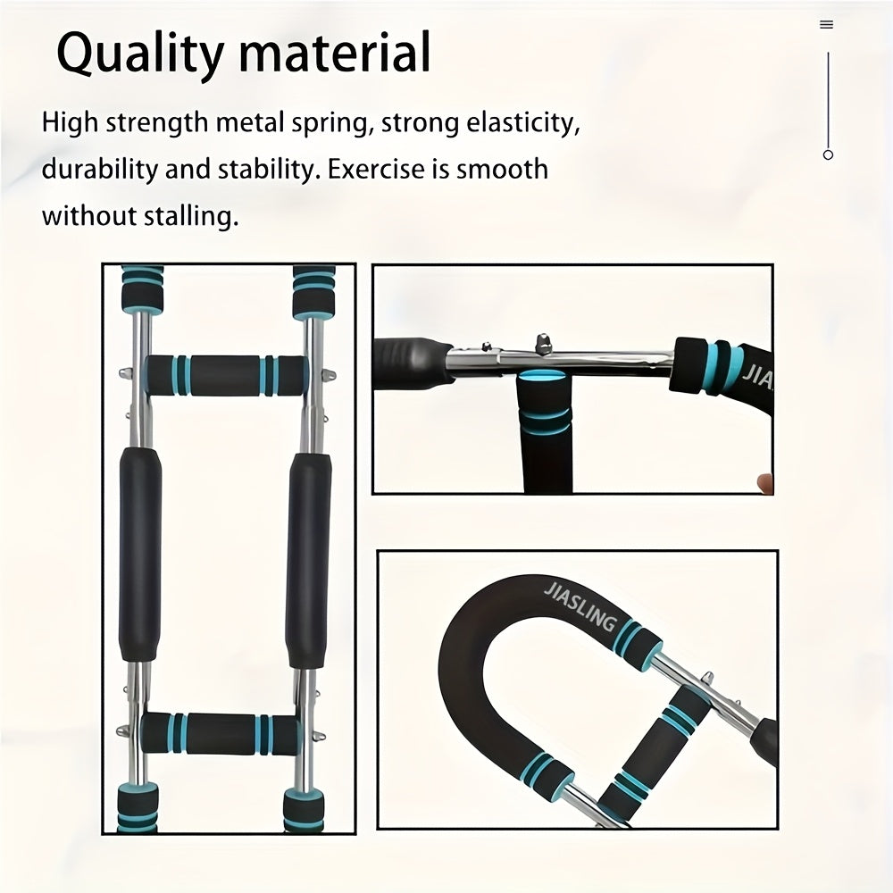Arm Strength Trainer U-shaped Multi-functional Adjustable Forearm Strengthener Chest Exercise Equipment, Triceps, Portable Spring Resistance 2 Levels Of Adjustable Resistance Bands, Comfortable Grip, Detachable Design, 60-100