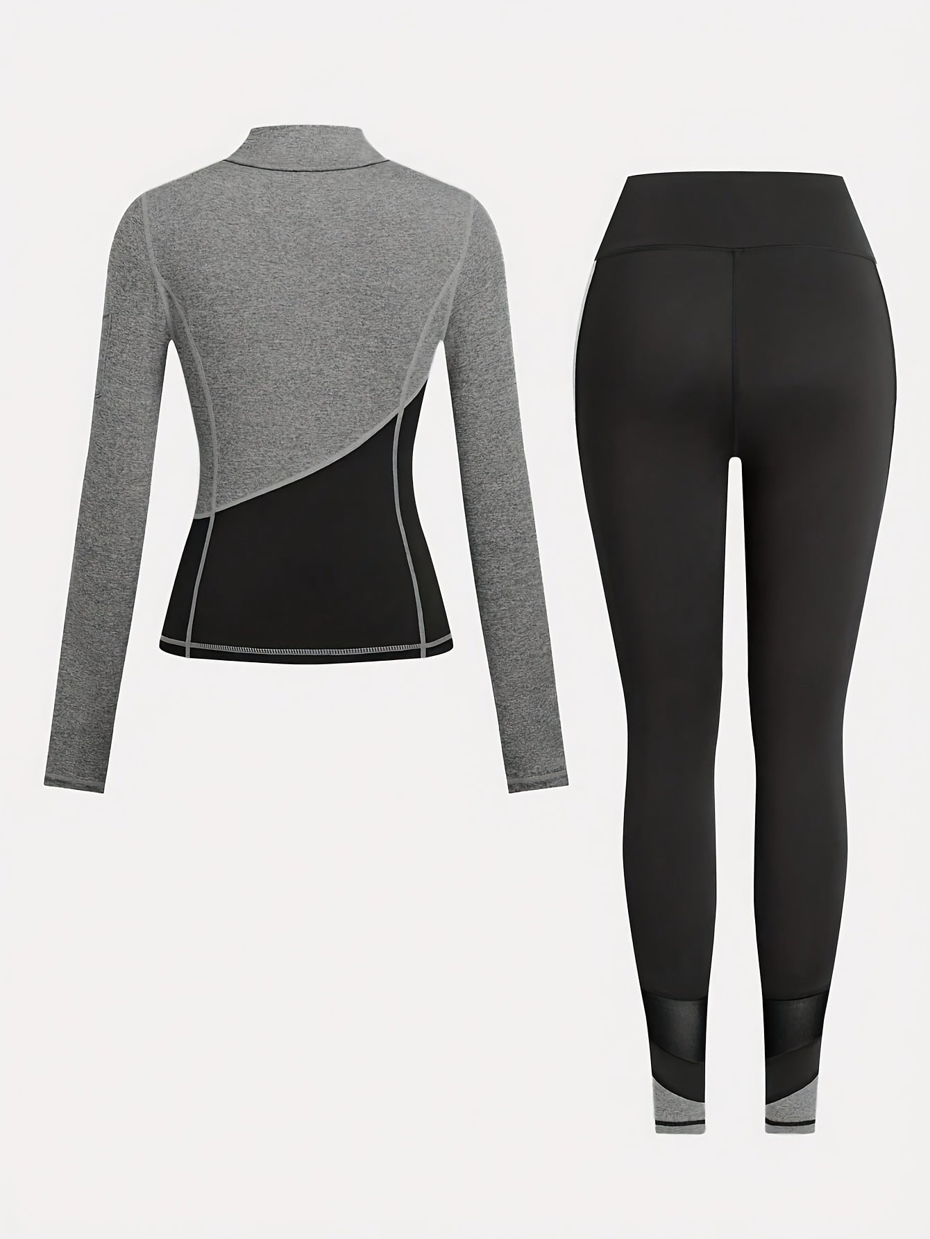 Yoga Outfit Set, a Two-Piece Yoga Ensemble Including a Jacket And Leggings, Women'S Jogging Sportswear, Yoga Fitness Workout Set.