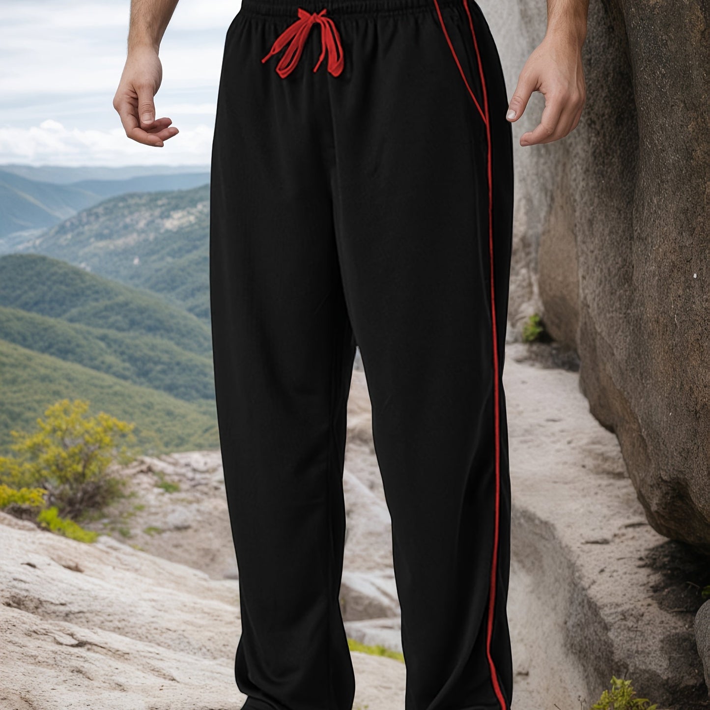 Men'S Athletic Long Pants, Stylish for Running, Fitness, And Casual Outings.