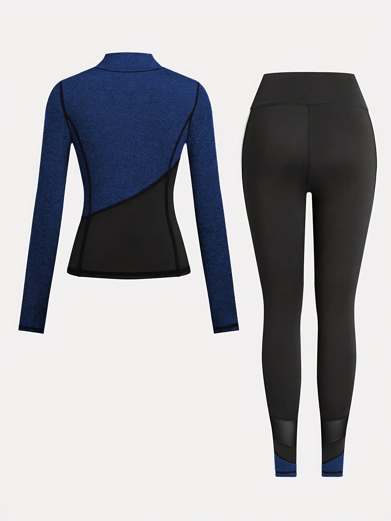 Yoga Outfit Set, a Two-Piece Yoga Ensemble Including a Jacket And Leggings, Women'S Jogging Sportswear, Yoga Fitness Workout Set.