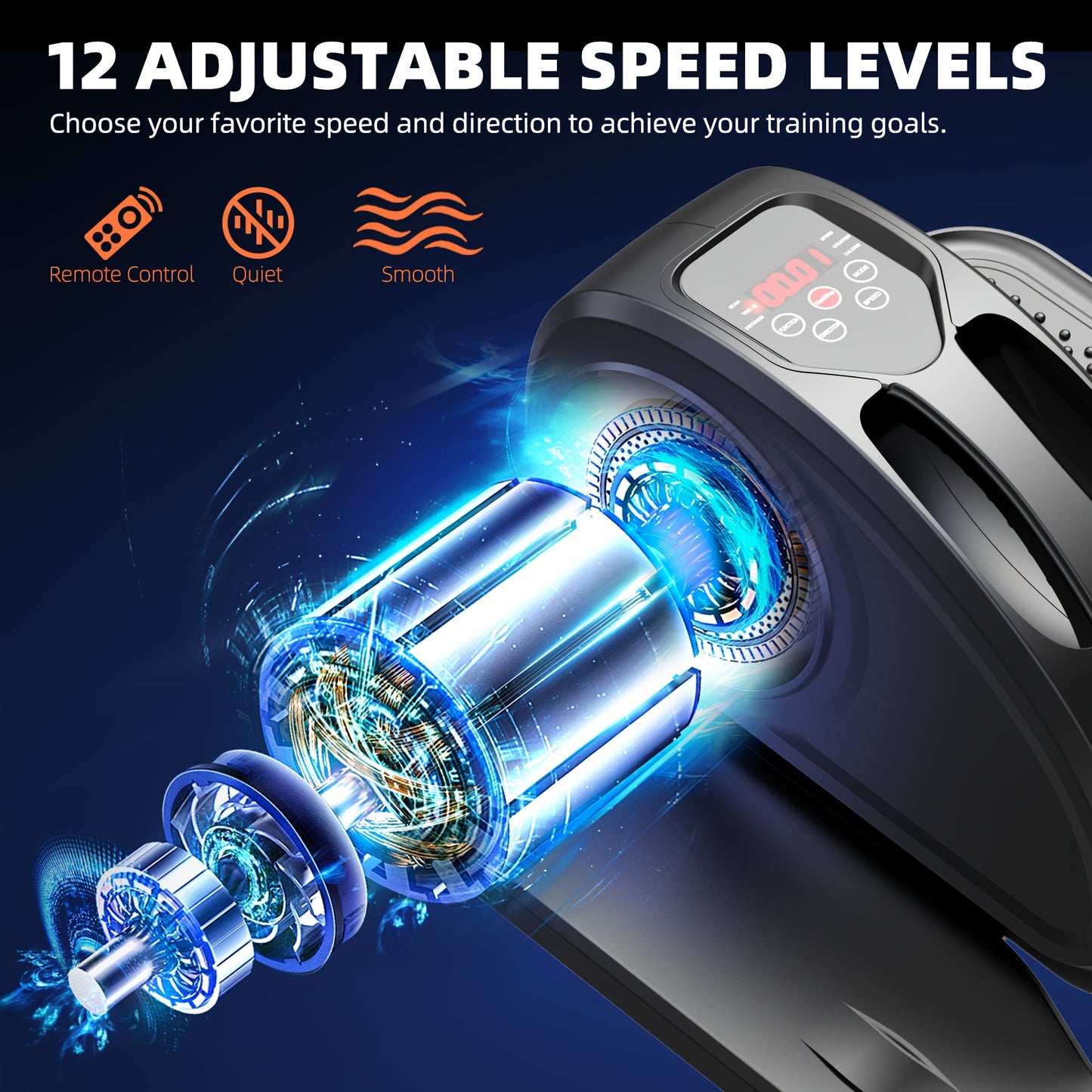 Under Desk Elliptical Machine, Ellipse Leg Exerciser for Seniors Fully Assembled, Quiet & Portable Electric Seated Pedal Exerciser with Remote Control & 12 Adjustable Speeds
