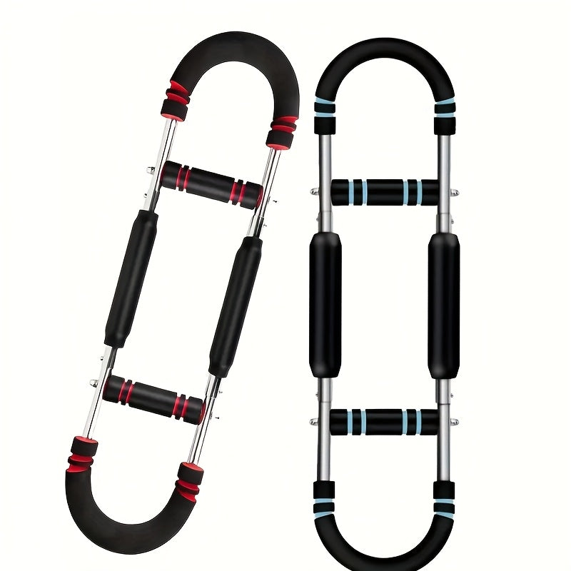 Arm Strength Trainer U-shaped Multi-functional Adjustable Forearm Strengthener Chest Exercise Equipment, Triceps, Portable Spring Resistance 2 Levels Of Adjustable Resistance Bands, Comfortable Grip, Detachable Design, 60-100