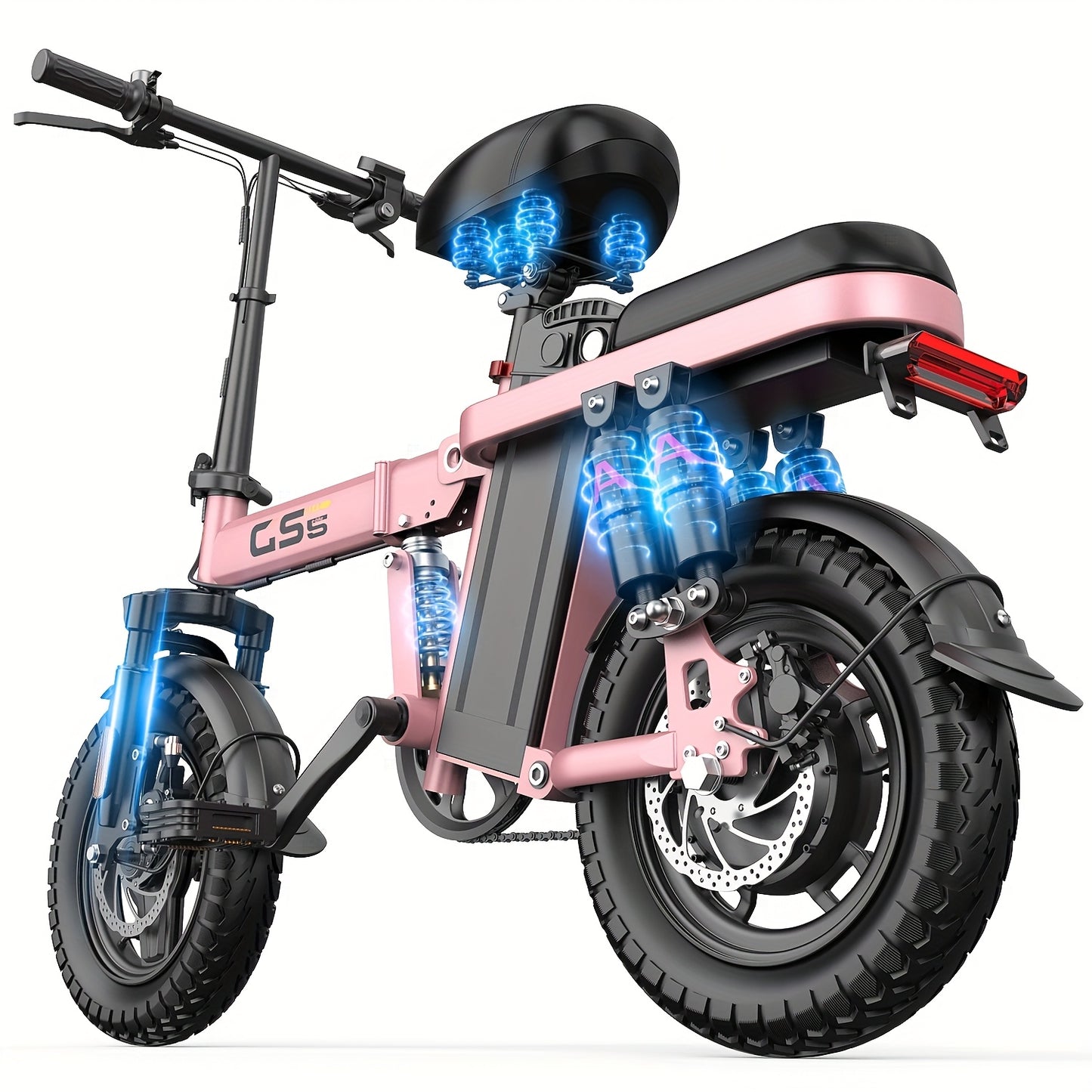 Uplee Peak Power 500W Electric Bicycle for Adults, 20MPH with Full Shock Absorption for a Comfortable Ride, Available with 48V8AH/10AH/15AH/17.5AH Batteries, Offering a Range of 10-35 Miles. Features a 14'' Tubeless Off-Road
