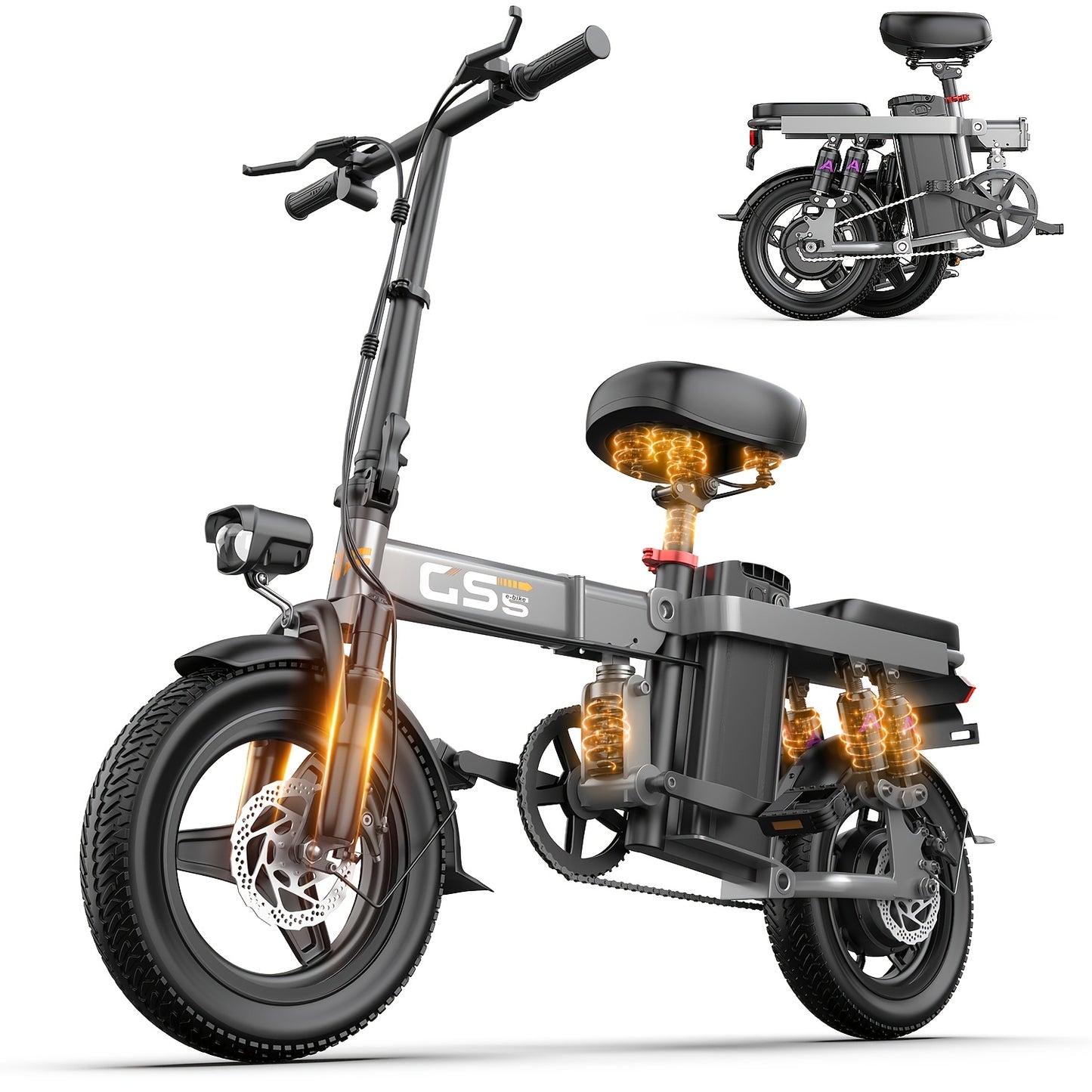 Adult Electric Bicycle, 500W Motor, 20 Miles Per Hour, 10-35 Miles Of Range, 48V 8AH/10AH/15AH Battery, Mini Folding Electric Bicycle, Lightweight Adult Electric Bicycle, Suitable For Urban Commuting, Christmas Gift For Teena