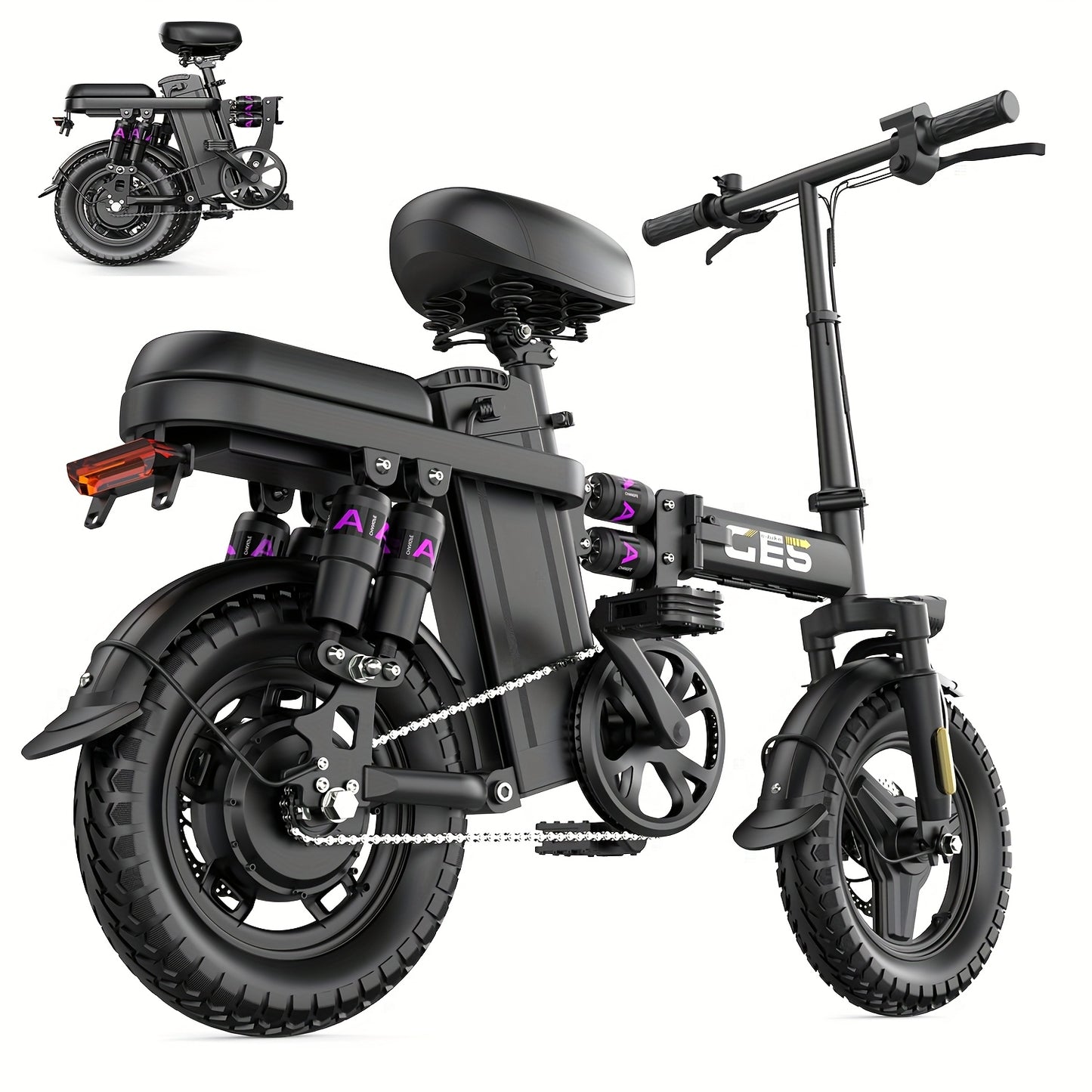 Adult Electric Bicycle, 500W Motor, 20 Miles Per Hour, 10-35 Miles Of Range, 48V 8AH/10AH/15AH Battery, Mini Folding Electric Bicycle, Lightweight Adult Electric Bicycle, Suitable For Urban Commuting, Christmas Gift For Teena