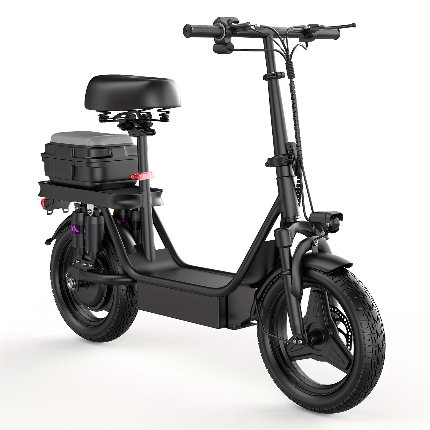 Uplee Peak Power 500W Electric Bicycle for Adults, 20MPH with Full Shock Absorption for a Comfortable Ride, Available with 48V8AH/10AH/15AH/17.5AH Batteries, Offering a Range of 10-35 Miles. Features a 14'' Tubeless Off-Road