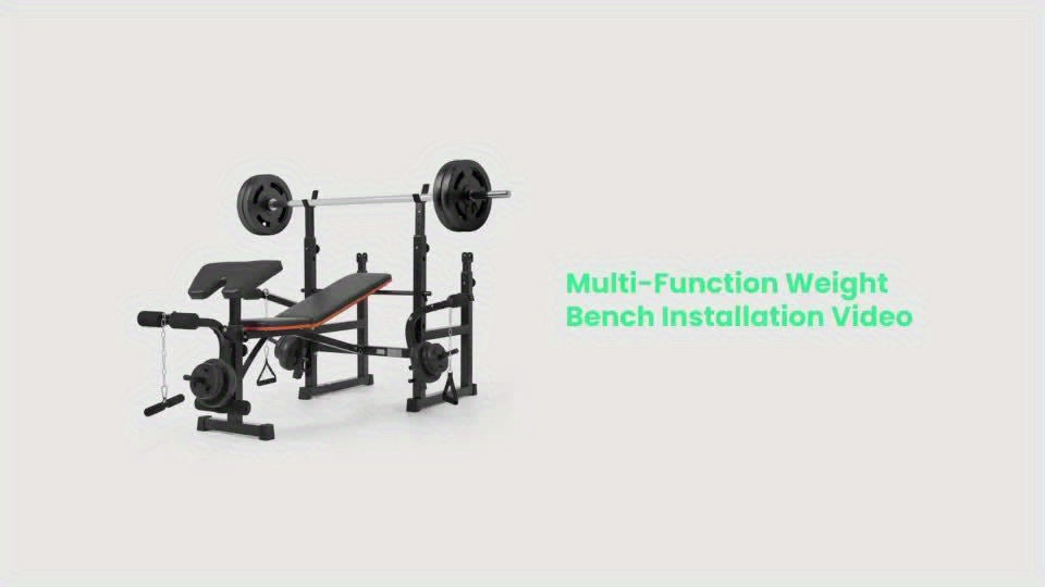 Durable 600lbs 7-in-1 Adjustable Weight – Multi-Function Workout Set With Barbell Rack & Leg Extension For Complete Full Body Strength Training At Home Gym | Ideal Valentine'S Day Gift For Achieving Your Fitness Goals