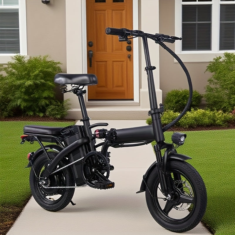 14 Inch Foldable Electric Bicycle, Clearance Dealership, 330 Pound Load-bearing Capacity, Max Speed Of 20 MPH, 48V Lithium Battery, Range Of Approximately 18-28 Miles, Portable Folding Design, Outdoor Cycling Exercise, Urban